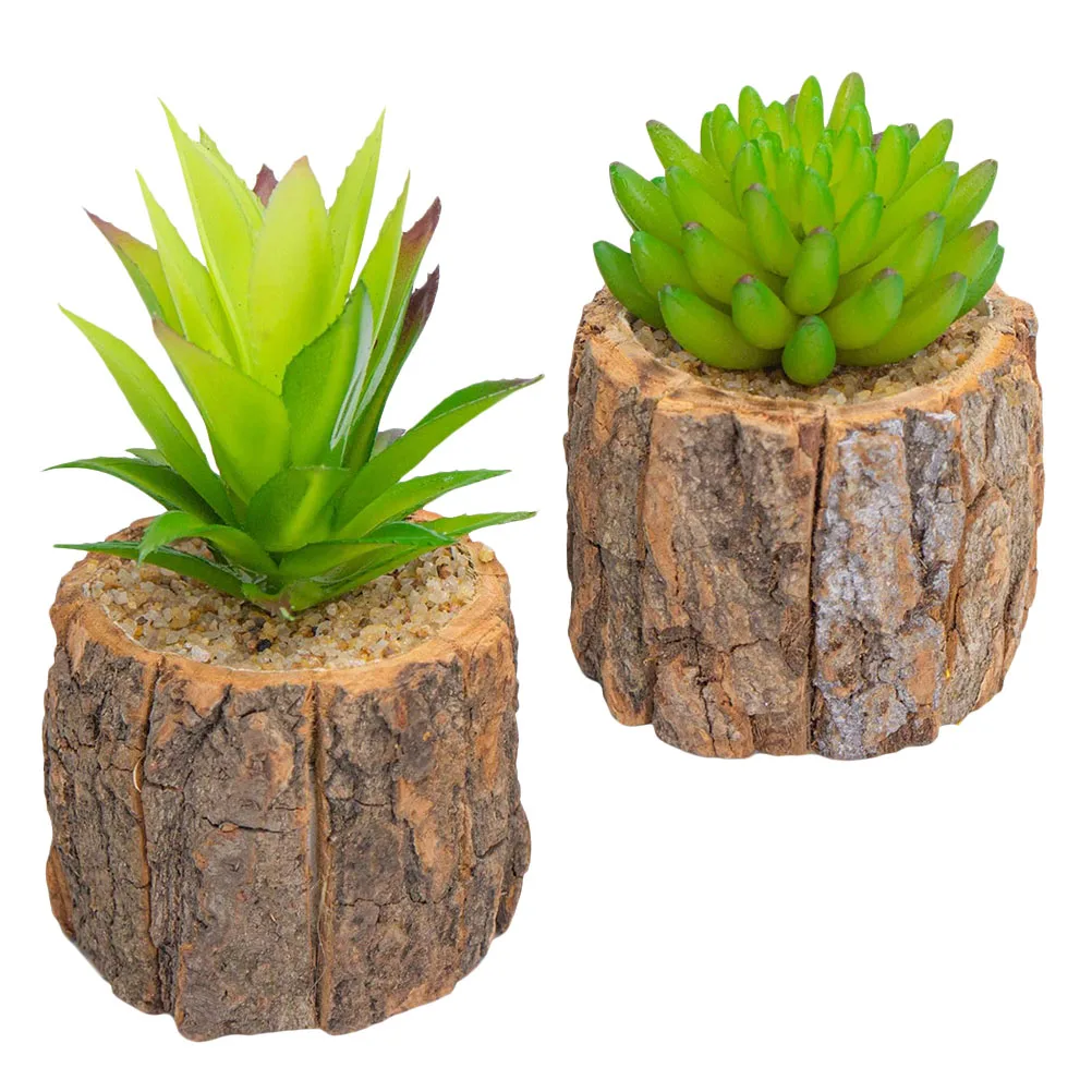 

Artificial Flower nament Simulation Micro Succulents Mini Potted Bonsai Artificial Plant Decor Desktop Decorations Green Faux