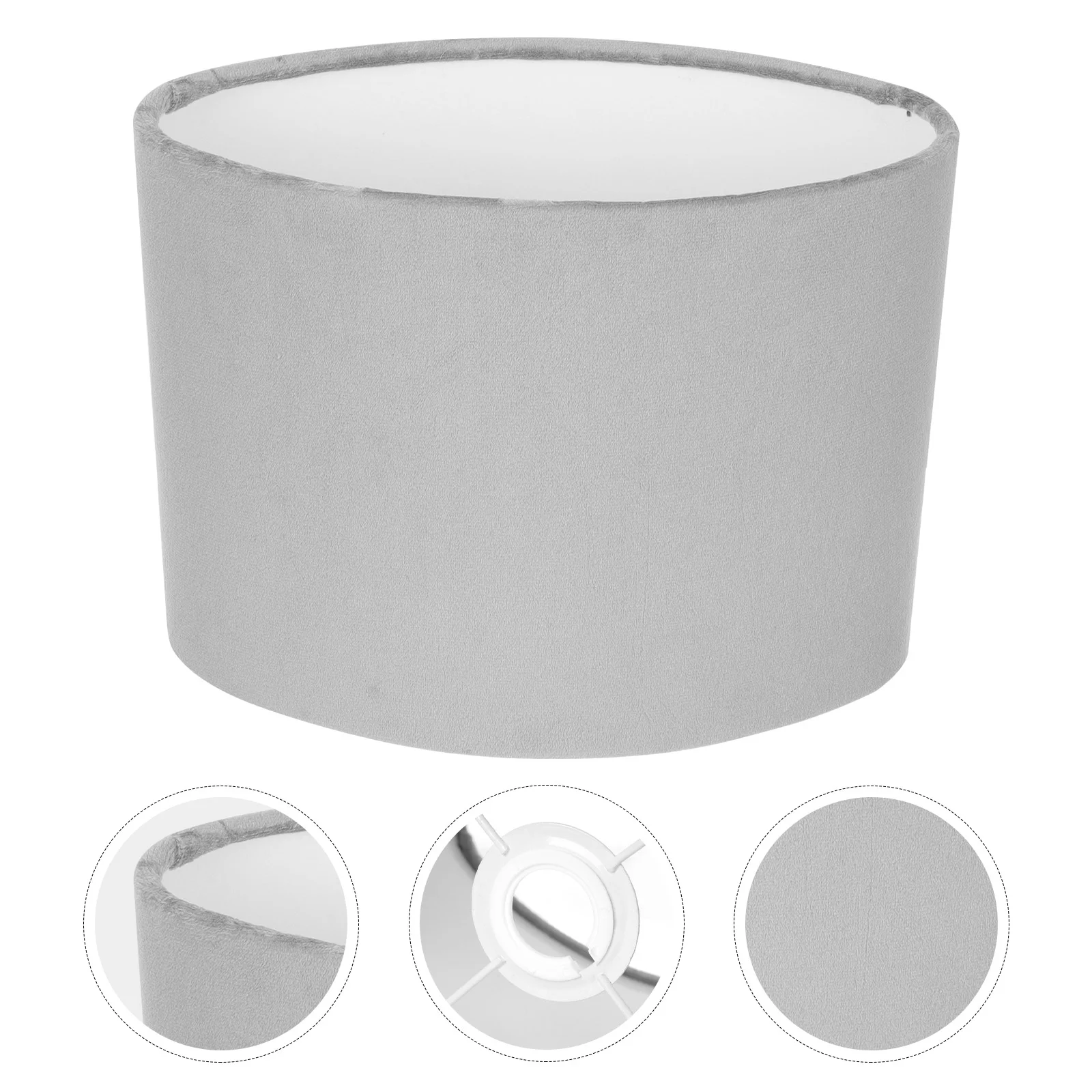 

Oval White Floor Lamp Replacement Fabric Light Covers Clip On Bulb E27/E14 Chandelier Ceiling Pendant Lamp Covers Vintage White