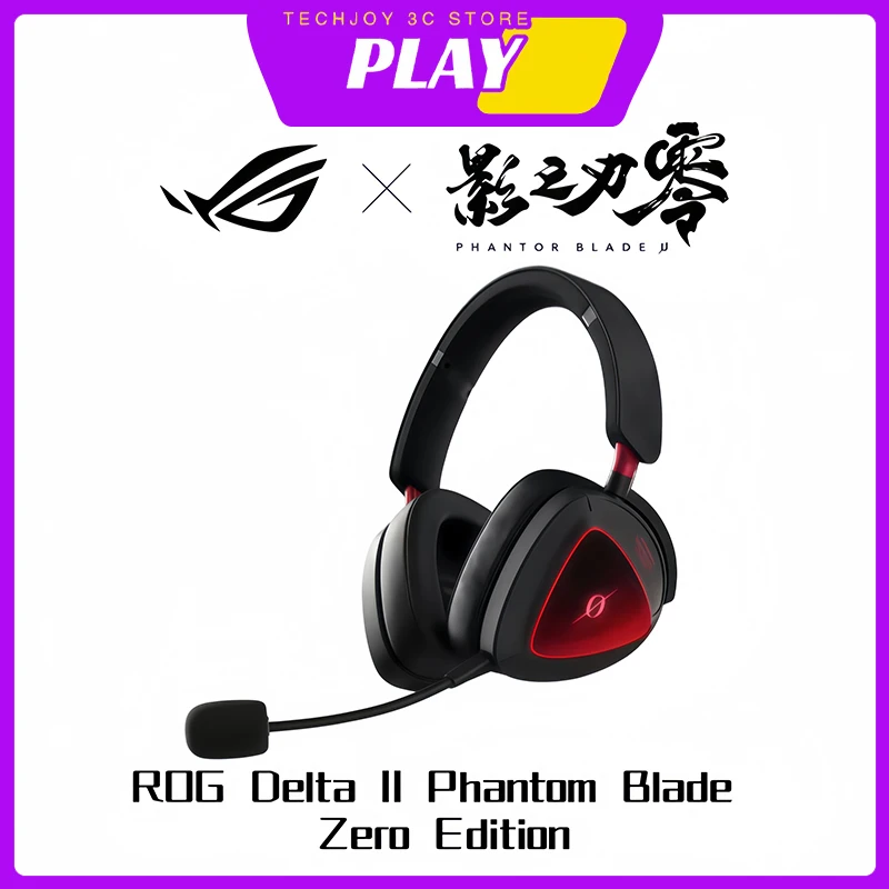 ASUS ROG Delta 2 Phantom Blade Zero Edition 3-mode Wireless Gaming Headset 50mm Driver RGB 140H Battery Bluetooth Headphones