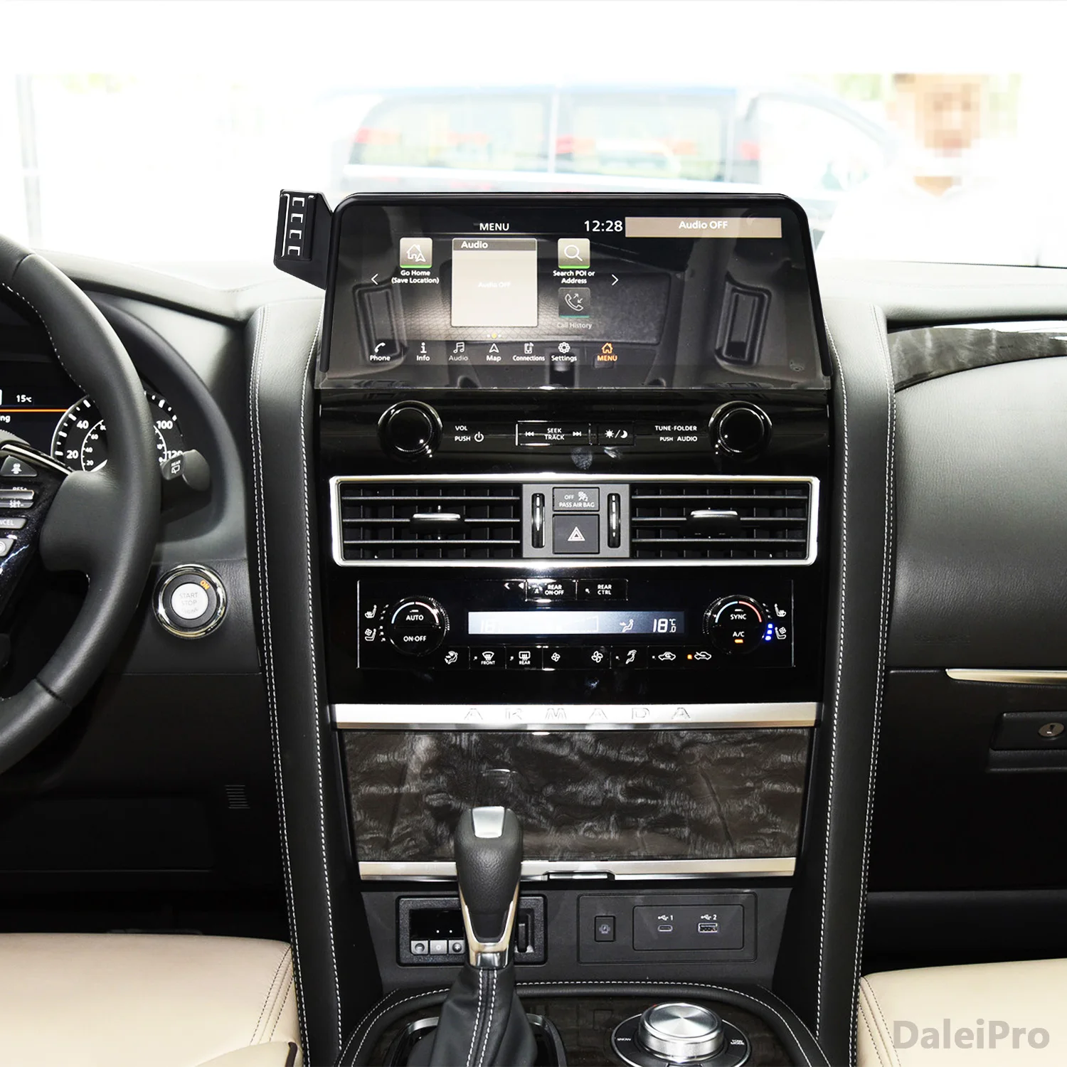 For Nissan Armada 2021 2022 2023 2024 Phone Holder Car Magnet Wireless Charging Mobile Phone Mount MagSafe Support Accessories
