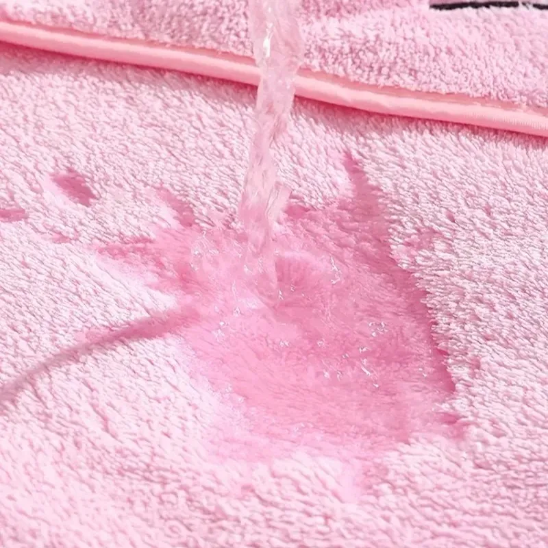 منشفة حمام كيب مخملية مرجانية لحديثي الولادة، منشفة حمام ملفوفة، رداء حمام لطيف على شكل كرتوني #4