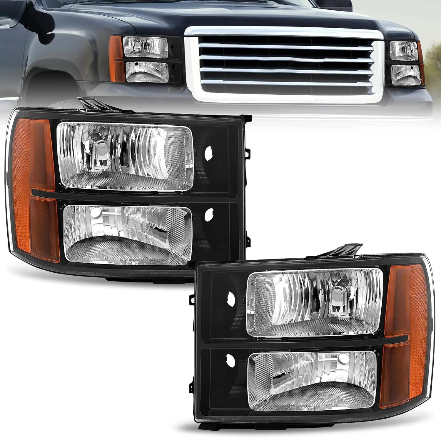 

Фара в сборе, совместимая с GMC Sierra 1500 2008-2014 GMC Sierra 2500 HD 3500 HD 2007-2013 гг.