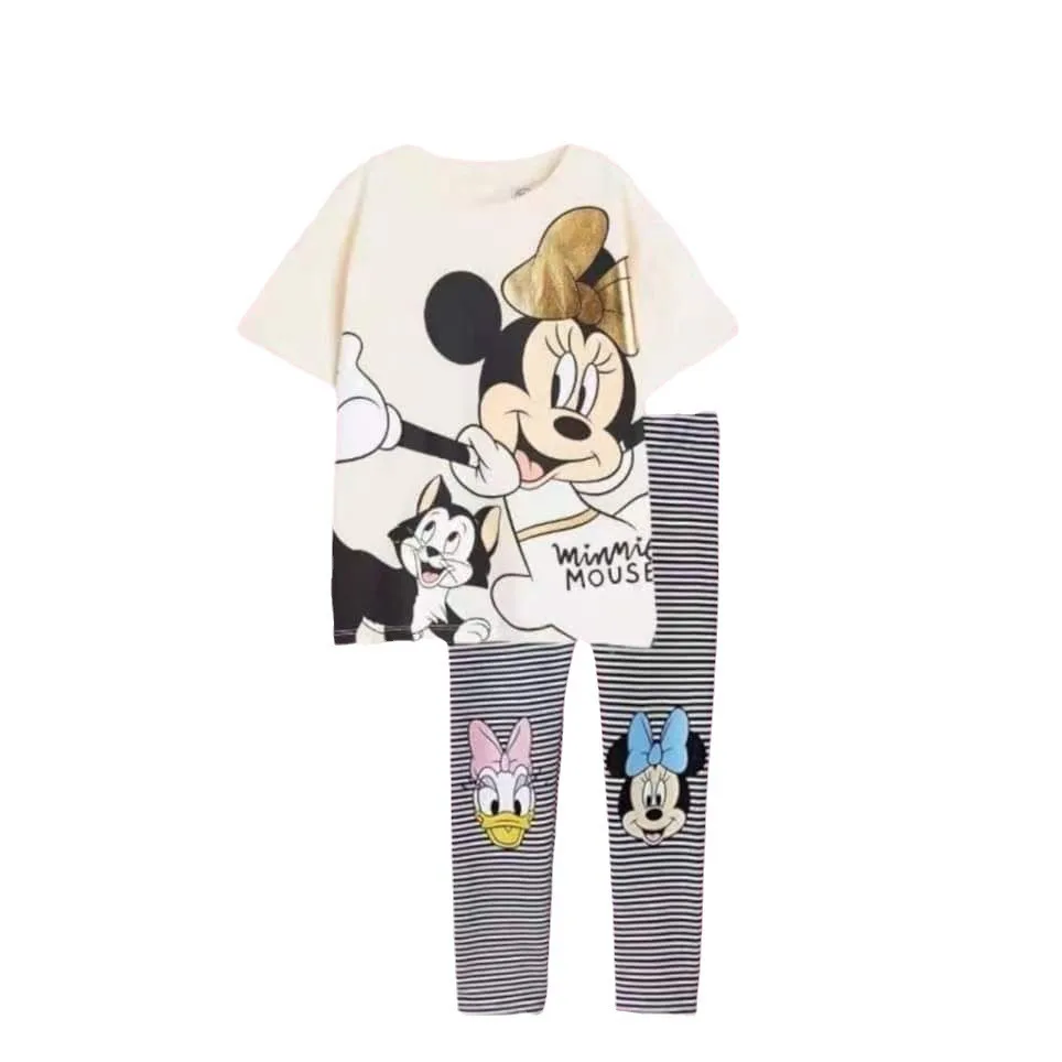 ملابس الاطفال 2025 الصيف الأميرة مجموعة ملابس الأطفال الكرتون ميني ماوس دعوى للفتيات قطعتين طفلة الملابس #5