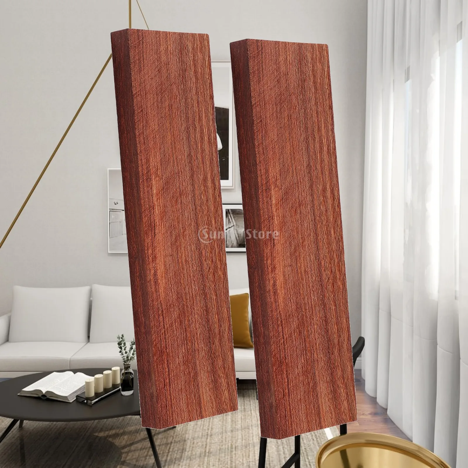Fine Wood Redwood Lumber Hardwood for Diy Crafts Instrument Bridge Shaping Easy to Operate for Music Instruments