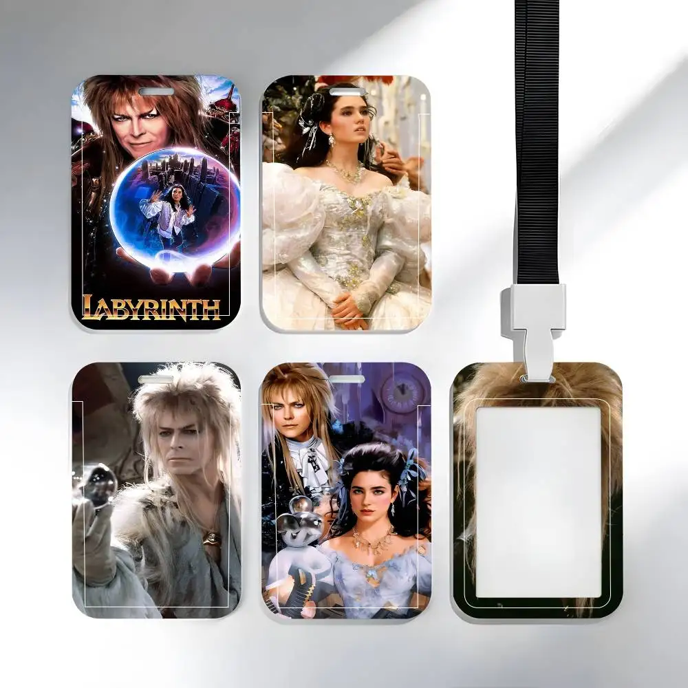 

1pc Movie L-Labyrinth ID Card Sleeve School Card Access ID Card Bus Meal Card Protective Sleeve Easy Push
