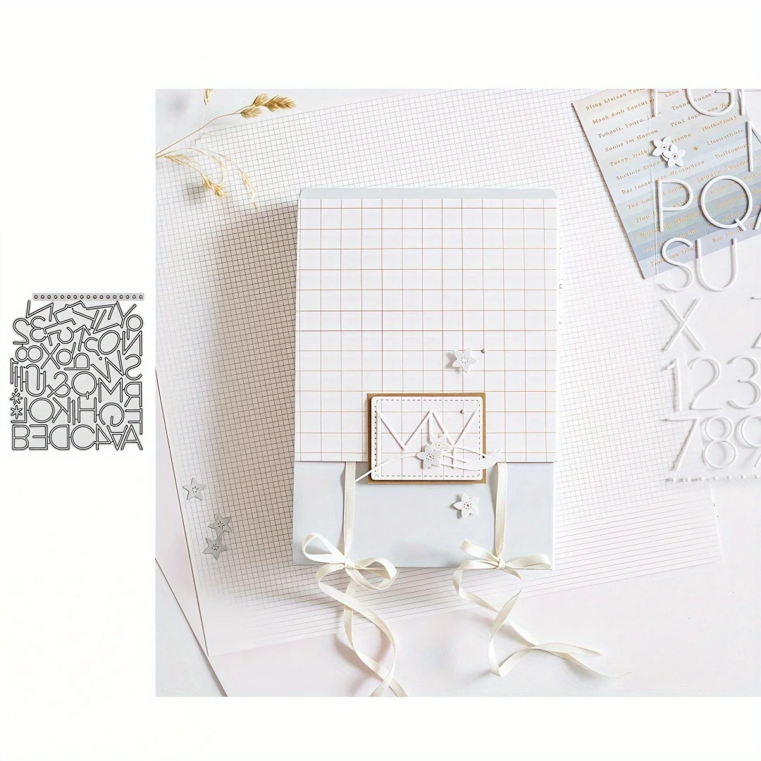 

New Alphabet Numbers Symbols Metal Cutting Dies, Suitable for Album Backgrounds, Card Making and Scrapbooking and DIY Projects,