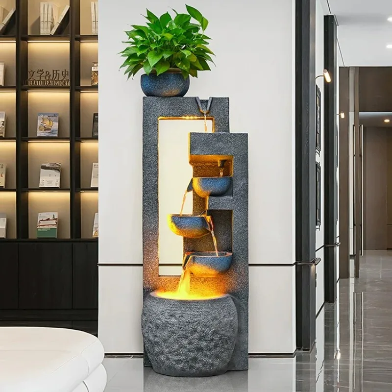 Modern New Chinese Style Flowing Ornaments Entrance Hall Office Circulating Water Fountain Decoration