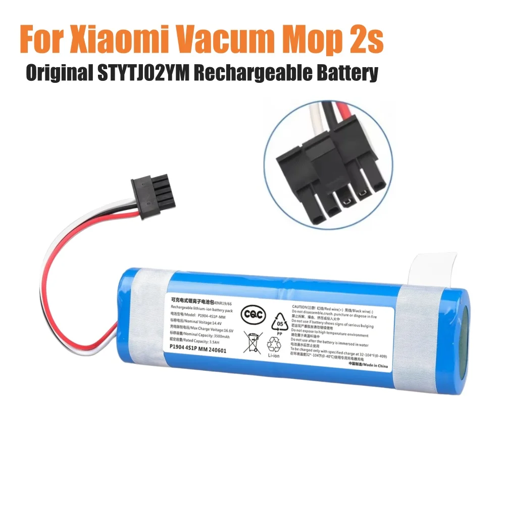 Original STYTJ02YM Battery 14.8V for Xiaomi Mijia LDS Vacuum Cleaner,Mi Robot Vacuum-Mop P,Mi Robot Vacuum-Mop 2S/Haier JX37