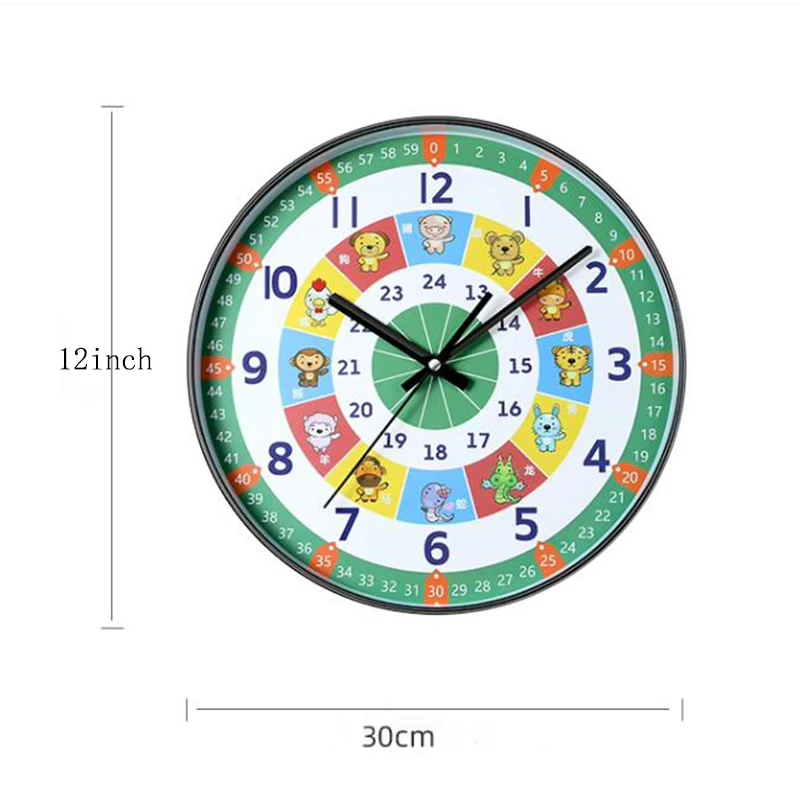 Imagem -06 - Relógio de Parede de Agulha Acrílica para Sala de Estar Educação Infantil Relógio Digital Engraçado Aprendizagem do Número da Criança Relógio Mudo