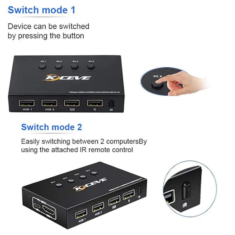 HDMI-compatible KVM Switch USB TO HDMI-compatible Game Adapter Internet Splitter Extender Switch Converter USB HUB dock station