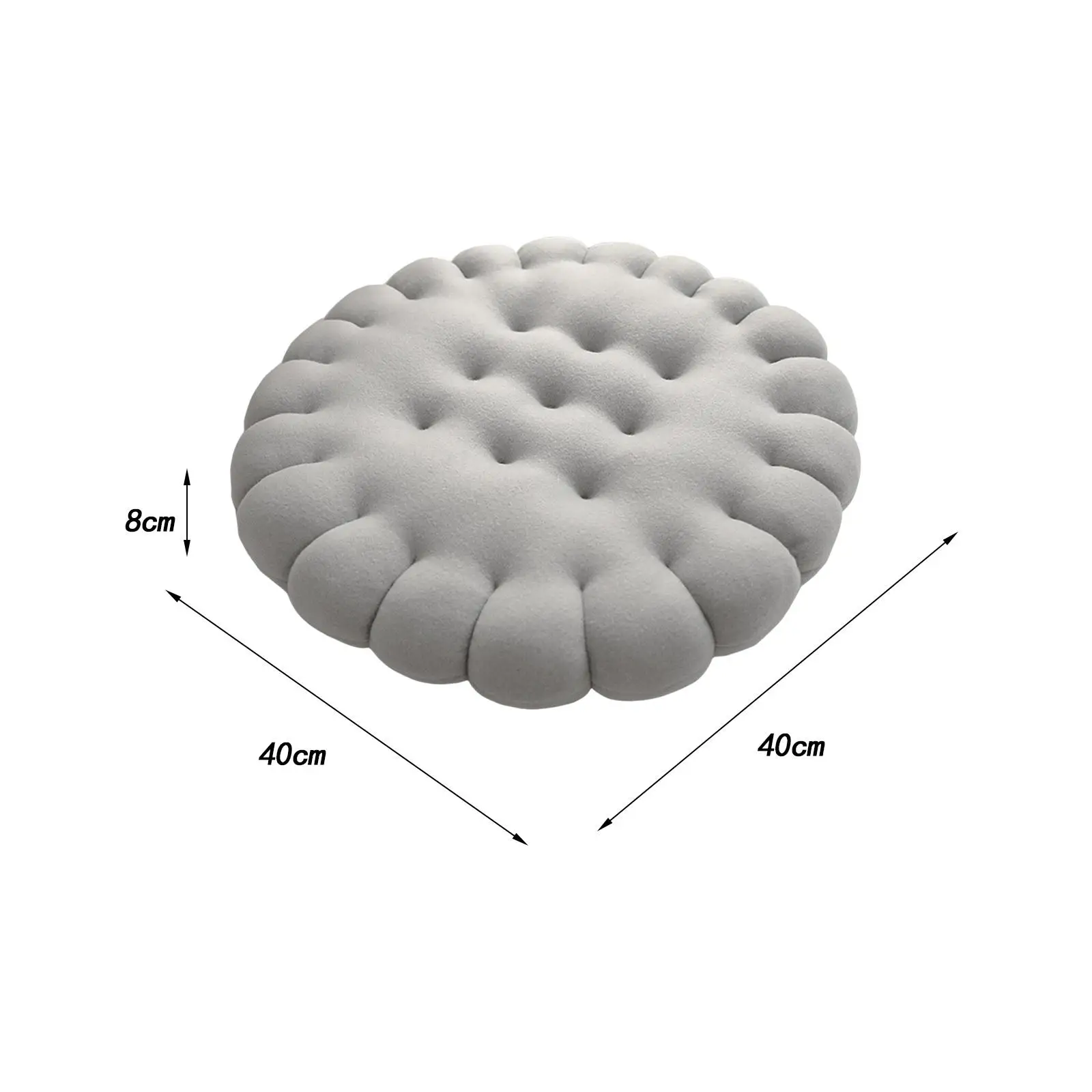 Biscuit Shape Cushion Decorative Comfy Seating Cushion for Seat Gift Balcony