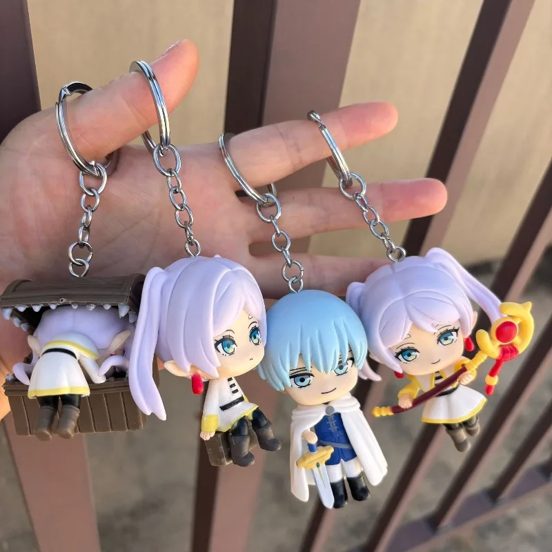 Frieren: além do fim da jornada periféricos de anime japonês figuras de ação em pvc chaveiro ornamentos de mesa colecionáveis presentes brinquedo de menina