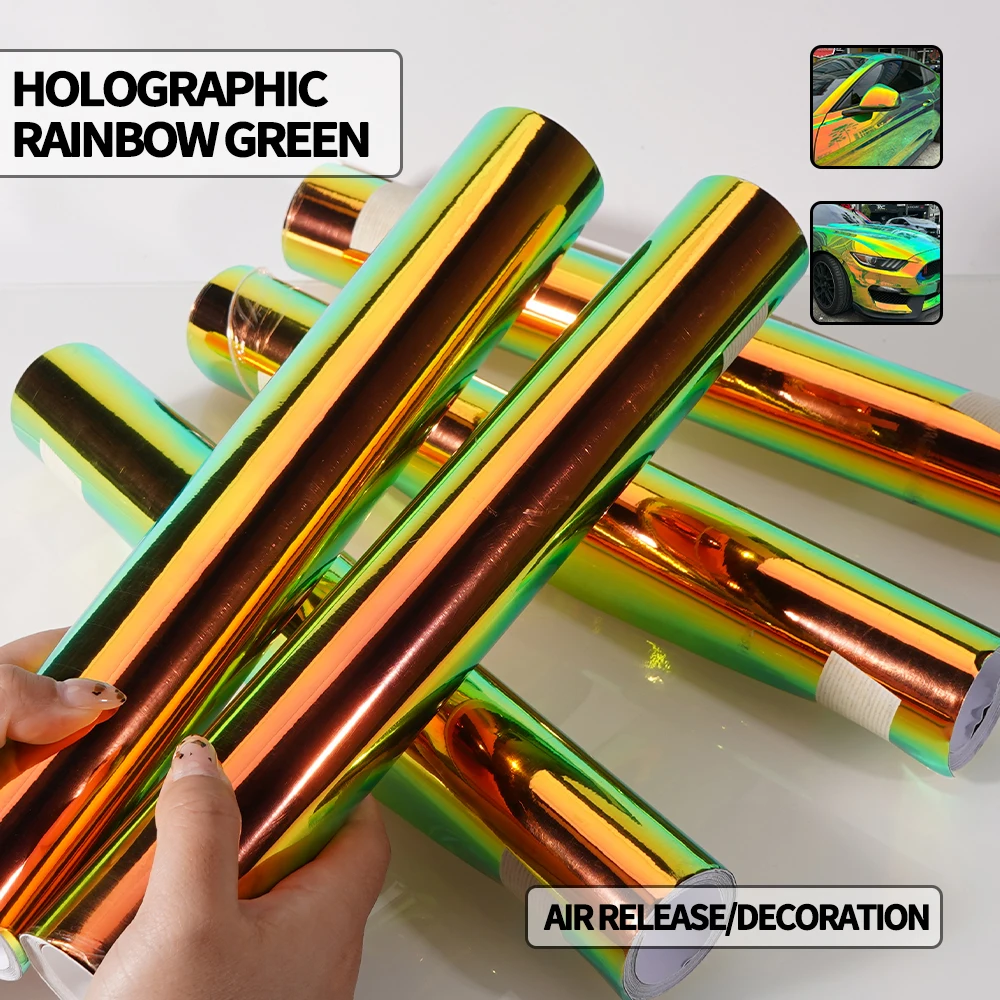 Außen Auto Aufkleber Vinyl Wrap Motorräder Gold Aufkleber Regenbogen Laser Überzogene Auto Körper Film Wasserdichte Vinyl Auto Zubehör