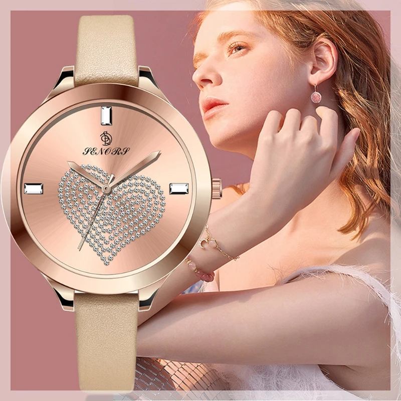 

2025 New Heart Creative Fashion Ladies Watch Casual Trend Student Waterproof Quartz Watch Luxury Birthday Gift