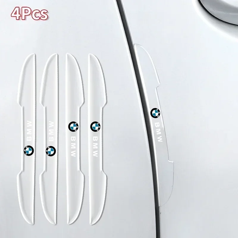 4pcs/set Transparent Car Door Anti-collision Protector Bumper Strip Sticker For BMW E46 E90 E60 F10 F30 E39 E36 F20 E87 G30