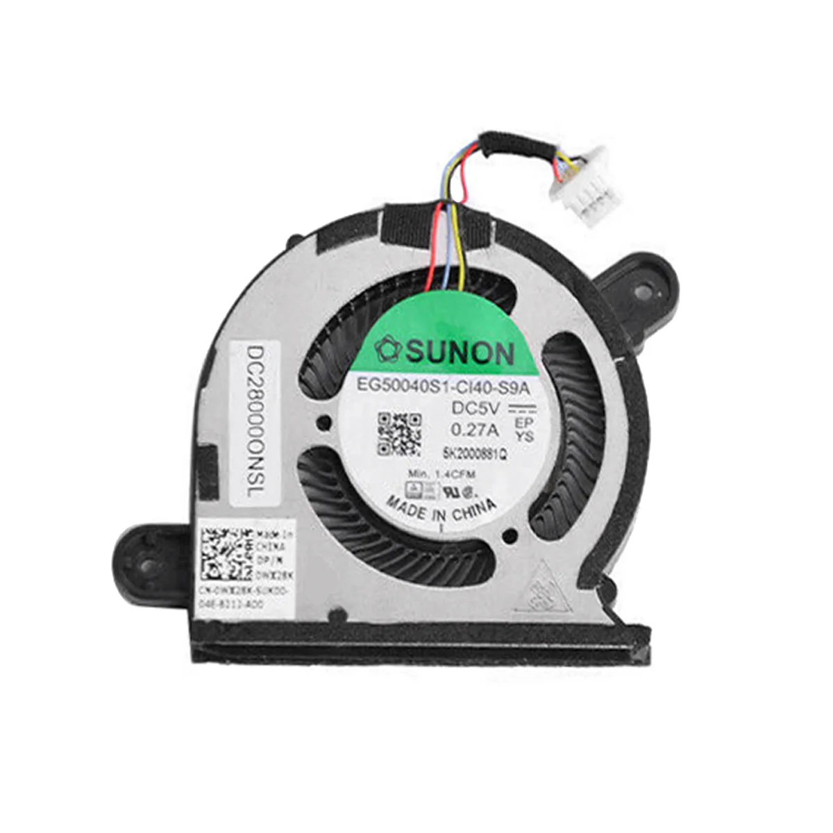 พัดลมทำความเย็นซีพียูจีพี2ชิ้นสำหรับ Dell XPS 2020 13 9300พัดลมทำความเย็นซีพียู0FRK0V 0WX28K พัดลมหม้อน้ำ EG50040S1-CI30-S9A