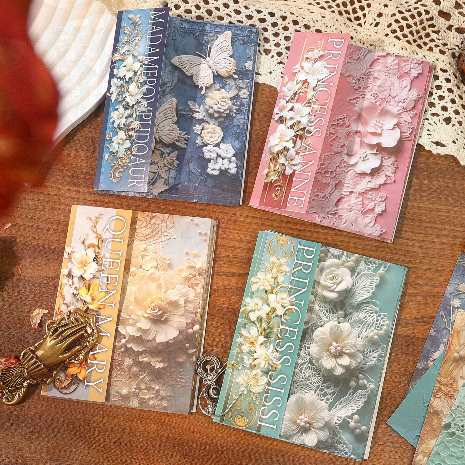 JIANQI 30-teiliges Vintage-Materialpapier, altes selbstklebendes Scrapbooking-Set, Diy-Tagebuch, Album-Zubehör, Diy-Junk-Tagebuch-Zubehör