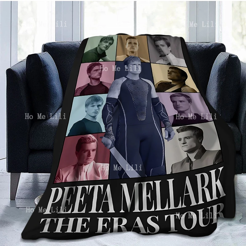 

Peeta Mellark Eras Tour The Hunger Games Vintage Movie Graphic Flannel Blanket All Season Use Cozy Plush Lightweight