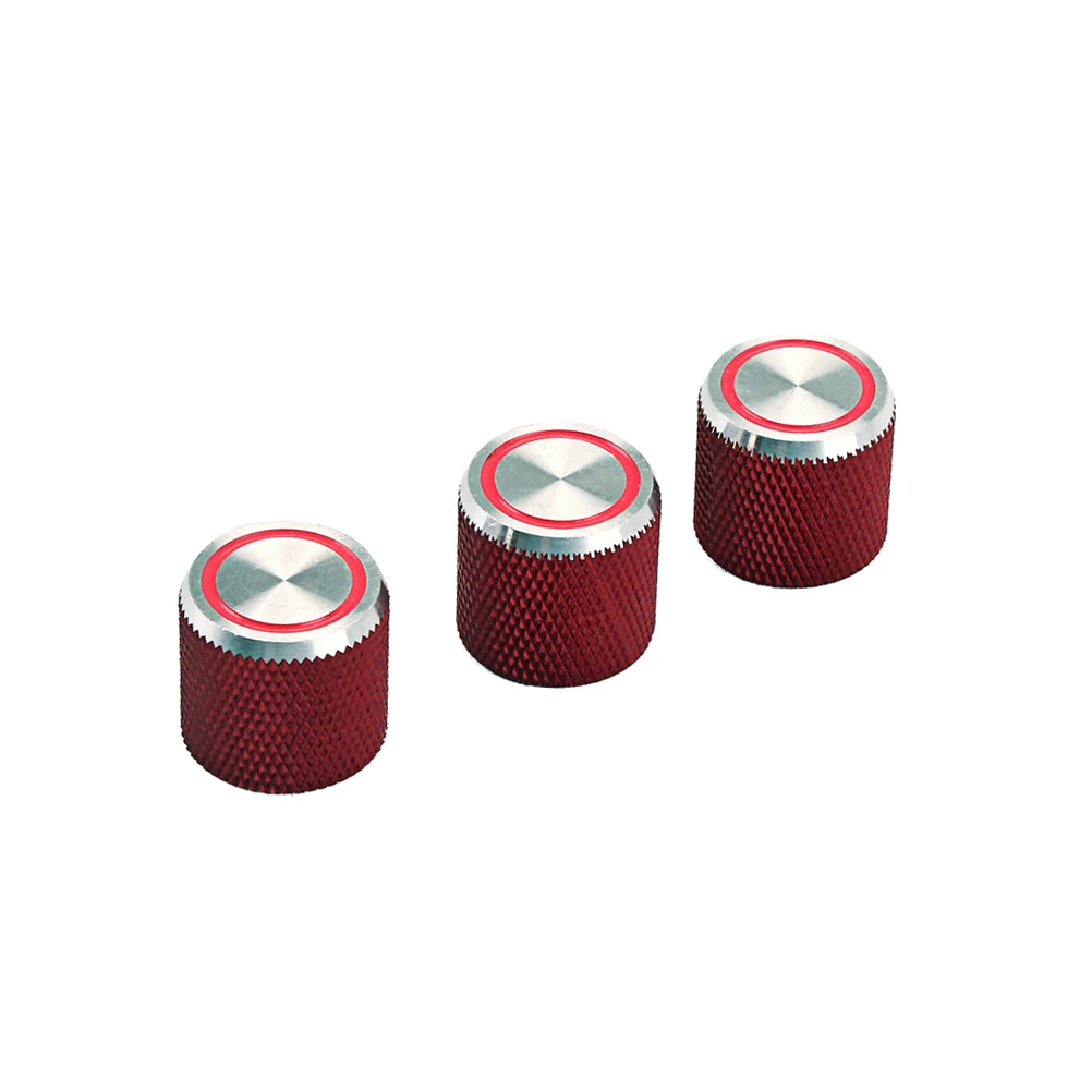 

3pcs Electric Guitar Control Knobs Metal Volume Tone Speed Knob Caps For Guitar Replacement Parts Accessories Silver Gd138