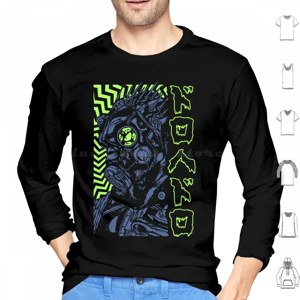 Kaiman-Dorohedoro-Manga Anime Design Iv2 Hoodies Long Sleeve Anime Dorohedoro Caiman En Kanji Horror Nx Shin Kaiman