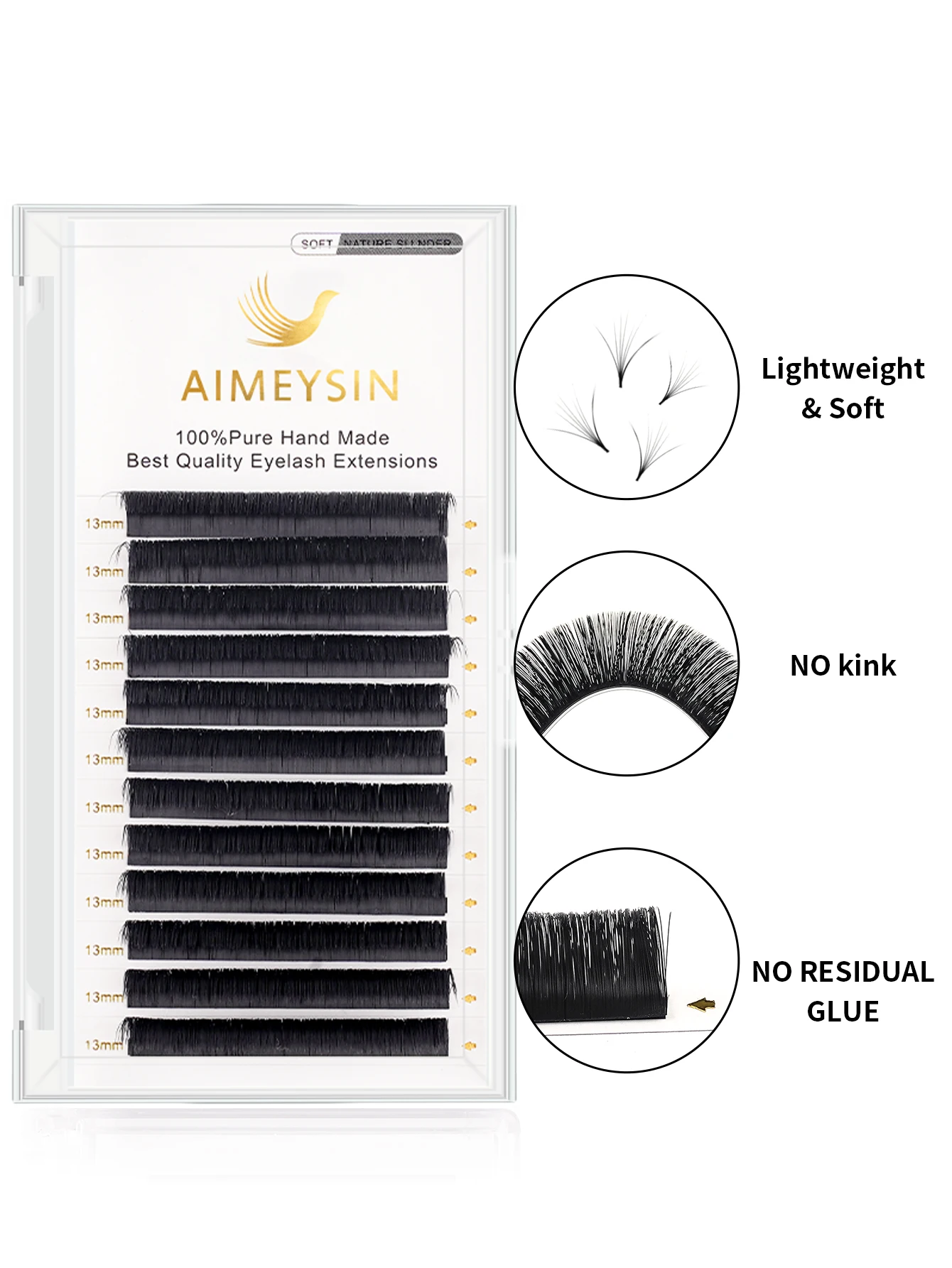 AIMEYSIN Make-up Super Long Easy Fanning False Lashes 8-20mm Fast Blooming 2d-20d Fanning Lashes for Building Eyelash Extension