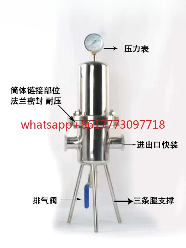 les-filtres-a-air-comprime-les-gaz-de-sterilisation-a-vapeur-sanitaire-en-acier-inoxydable-304-sont-utilises-pour-une-purification-precise-de-l'air-aseptique