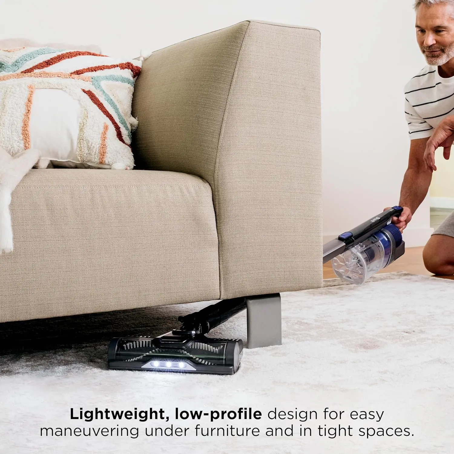 Pet Cordless Vacuum Cleaner LED Headlights Removable Handheld Vacuum for Pet Hair Crevice Tool & Pet Multi-Tool Included