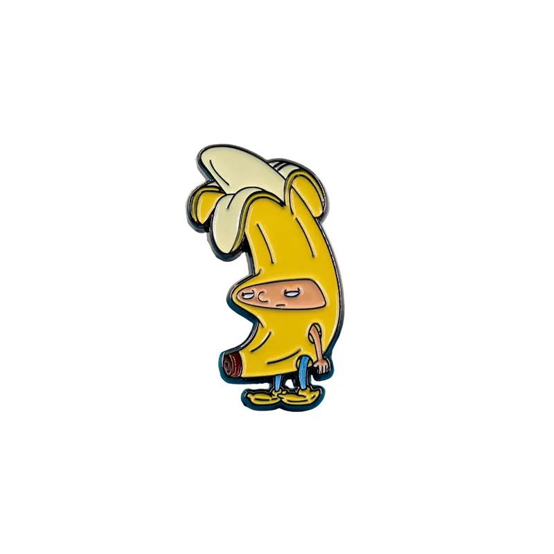 1pc Cute Banana Cartoon Broch Hey Arnold Banana Enamel Pin Creative Metal Badge Decoration