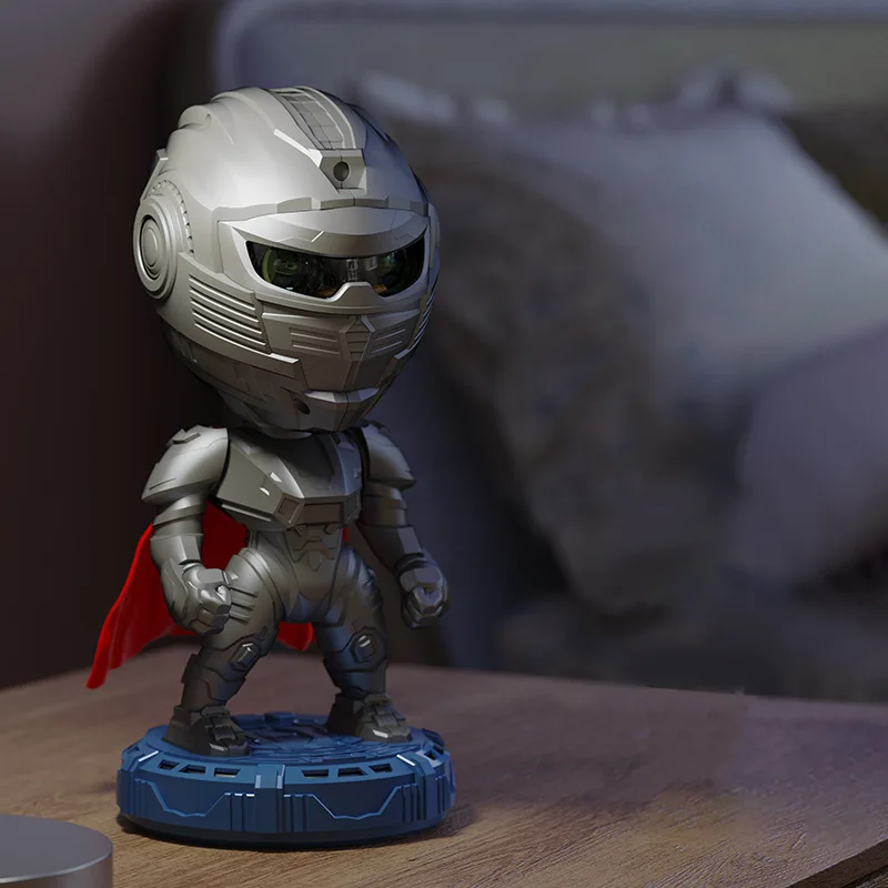 Futuristic UFO Planet Robot Desktop Ornament LED Galaxy Star Nebula Projector Atmosphere Night Light Creative Gift For Home Offi