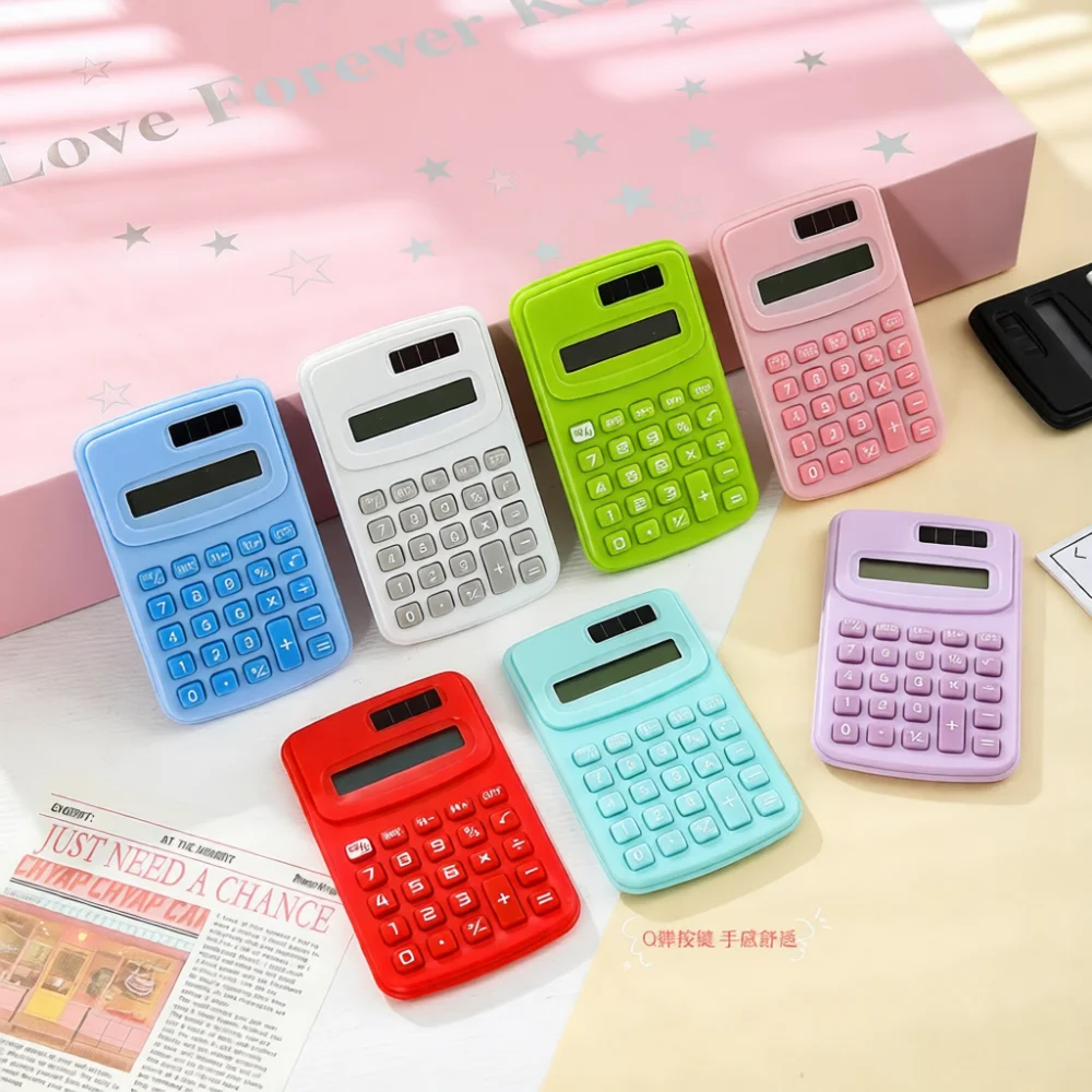 Lightweight Mini Calculator Portable Pocket Office Math Stationery Aesthetic Desktop Tool Handheld Electronic Device For Student