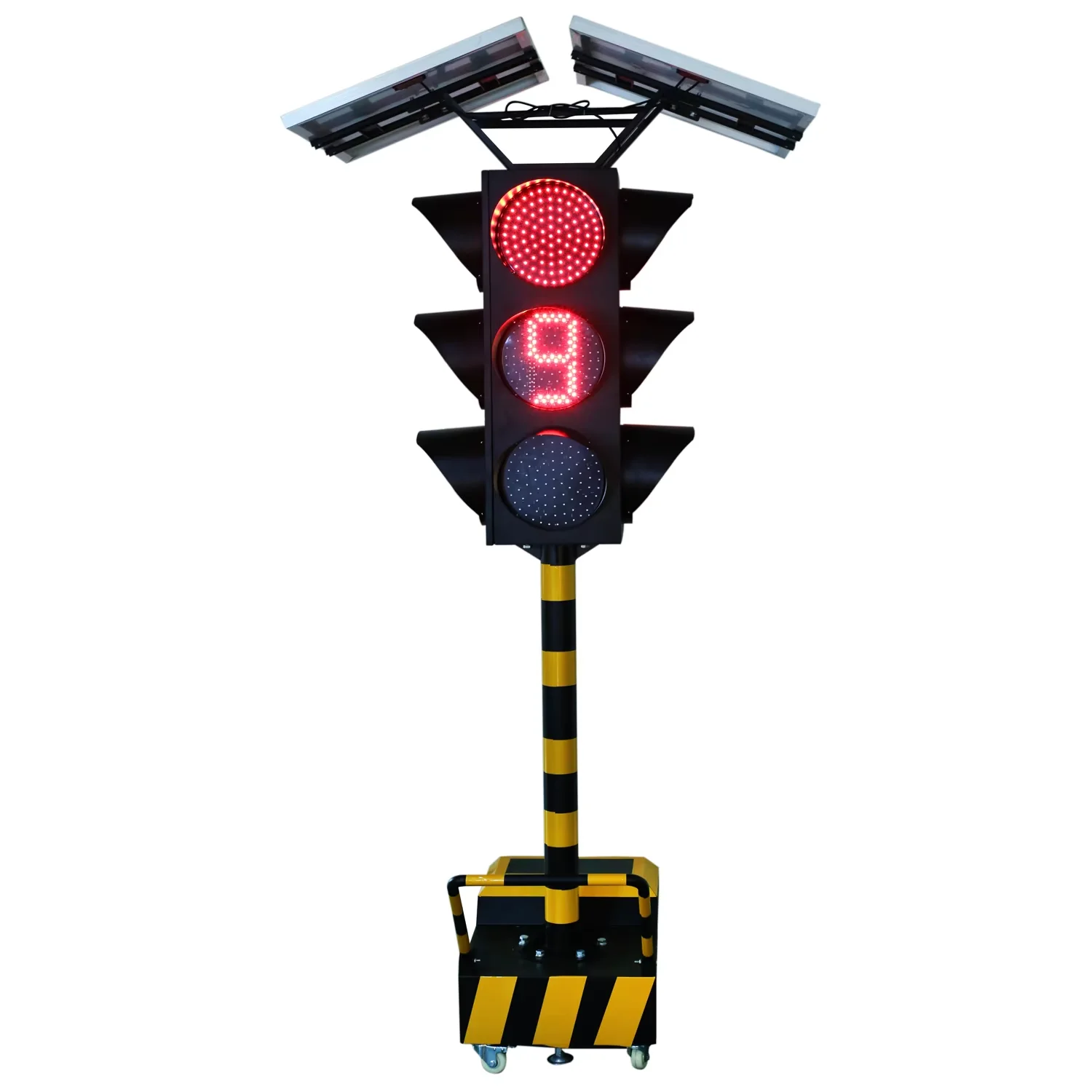 

Solar Traffic Signs 300MM Solar Temporary Green Red Traffic Signal Light 4-Side Traffic Light