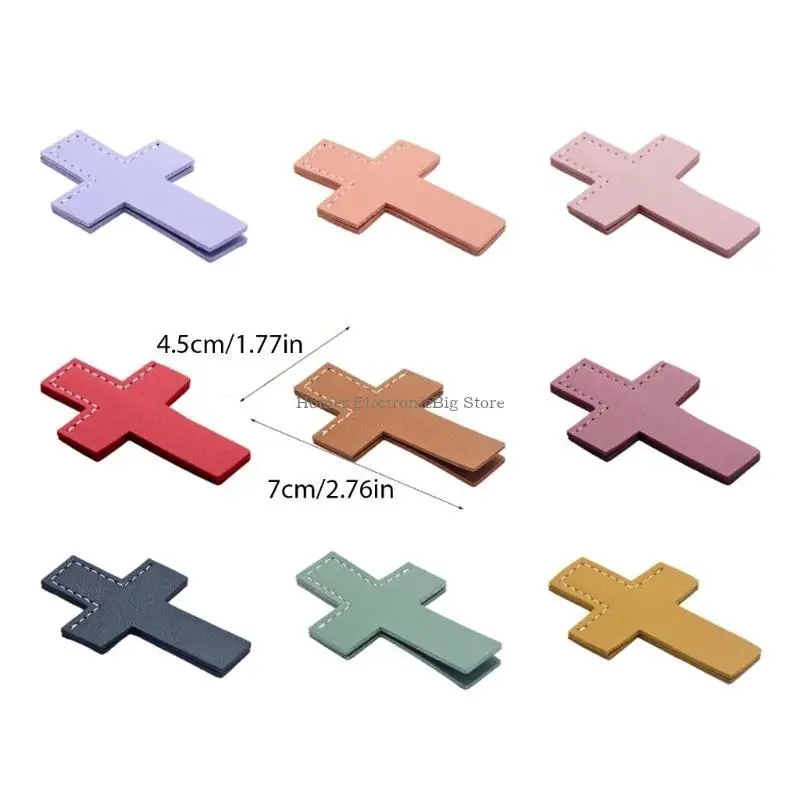 4 PCS PU Bookmarks livre simples marqueurs livres créatifs marqueurs croisés Bookmarks pour les étudiants enseignants Book