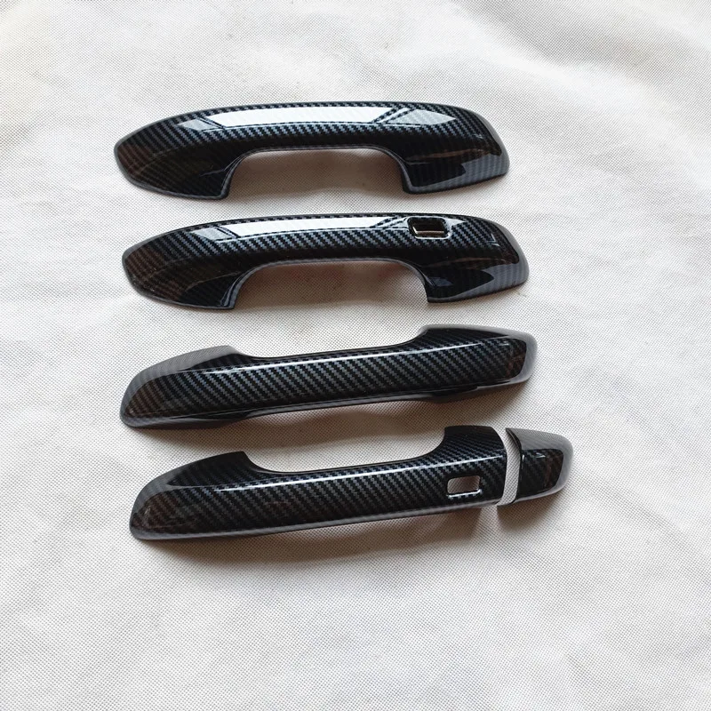 For Kia Sorento MQ4 2021 2022 2023 2024 Accessories Door Handle Cover Trim Plastic Imitation Carbon Fiber