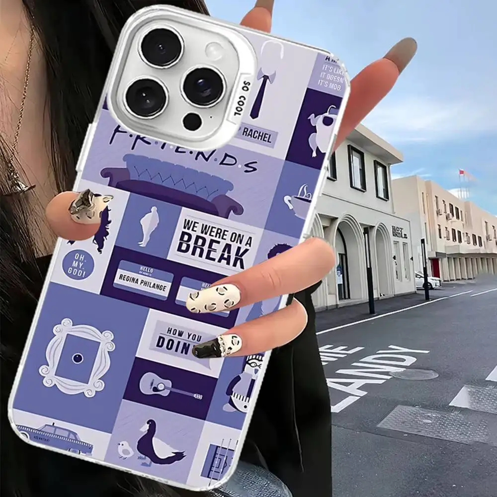 Чехол для телефона «Друзья» из ТВ-шоу для IPhone 17, 16, 15, 14, 13, 12, 11 Pro Max Plus Pro, красочный корпус