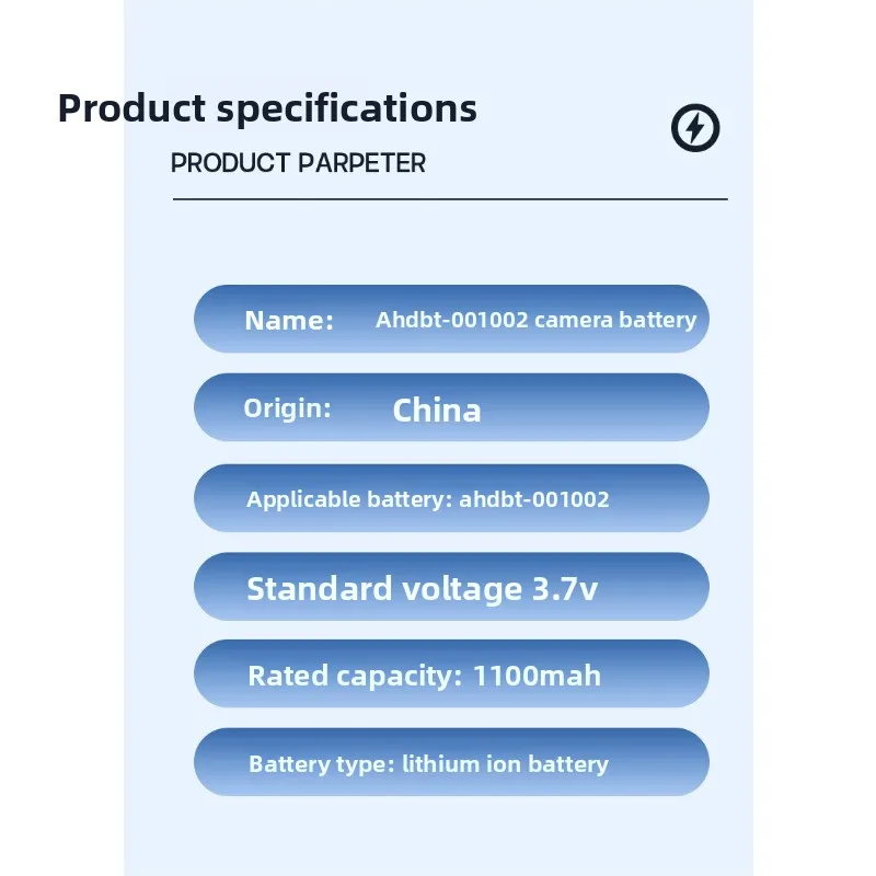 بطارية GoPro لكاميرا Gopro Action AHDBT-001 002 بطارية كاميرا Gopro Hero2 Action #6