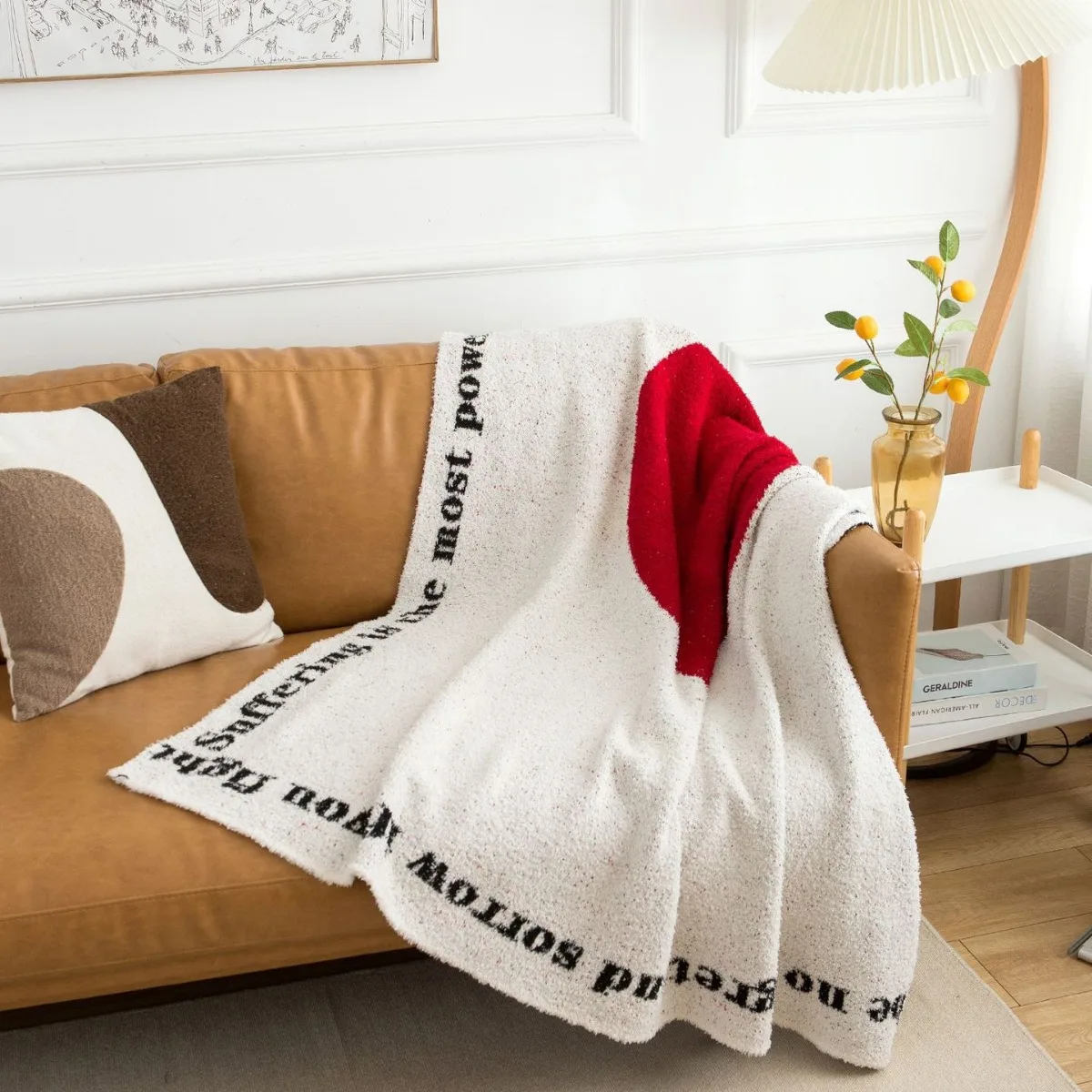 

New Half Velvet Blanket Shoulder Wrap Single Sofa Soft Cover Double Sided Casual Blanket Leisure Blanket Couch Throw Blanket