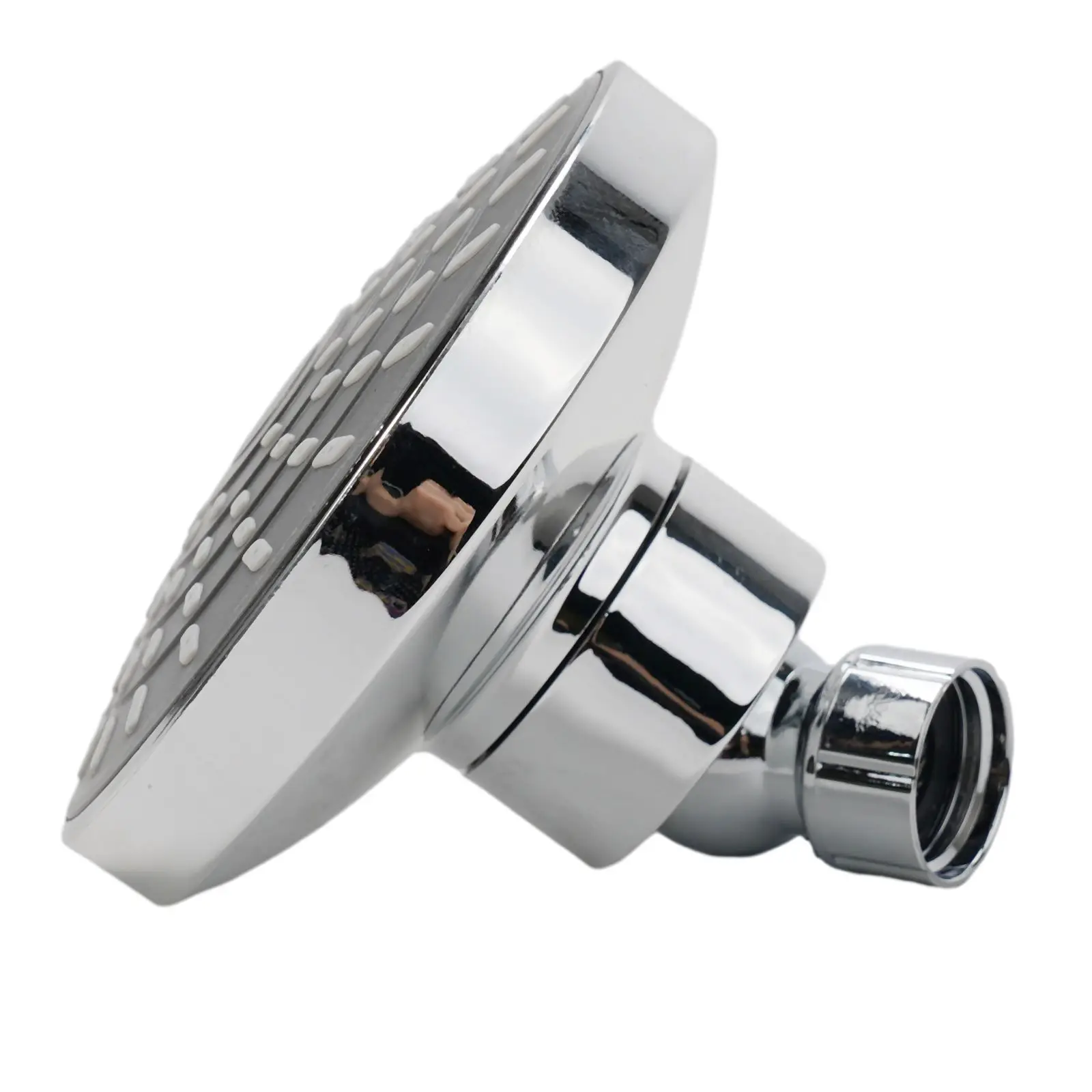 ABS Wall-Mount Shower Head Providing Rainfall Experience with Adjustable Angle and Removable Flow Limiter Option