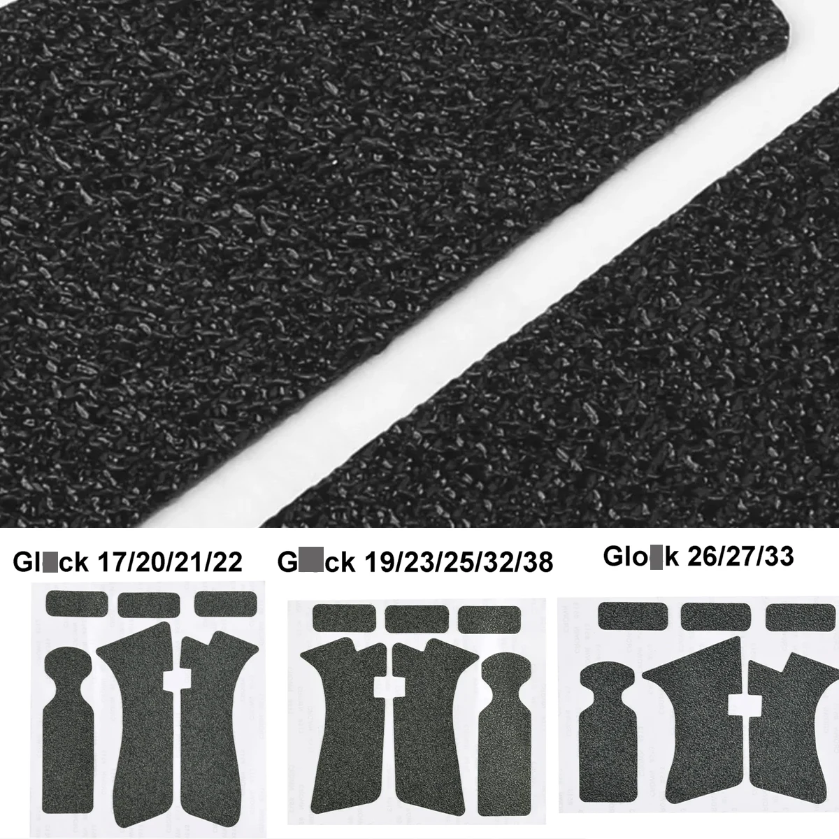 Rubber grip non-slip sticker for Slim Plus Gen 1/2/3/4/5 G 17 19 20 21 22 23 25 26 27 33 9mm GK S g P320 P365 Texture Grip Wrap