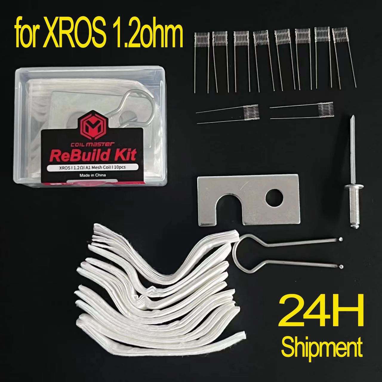 Оптовая продажа серии XROS DIY Rebuild Kit 0,8 Ом 1,0 Ом 1,2 Ом Сетка сопротивления катушки органический хлопок для XROS Xlim GTX SPL Mod