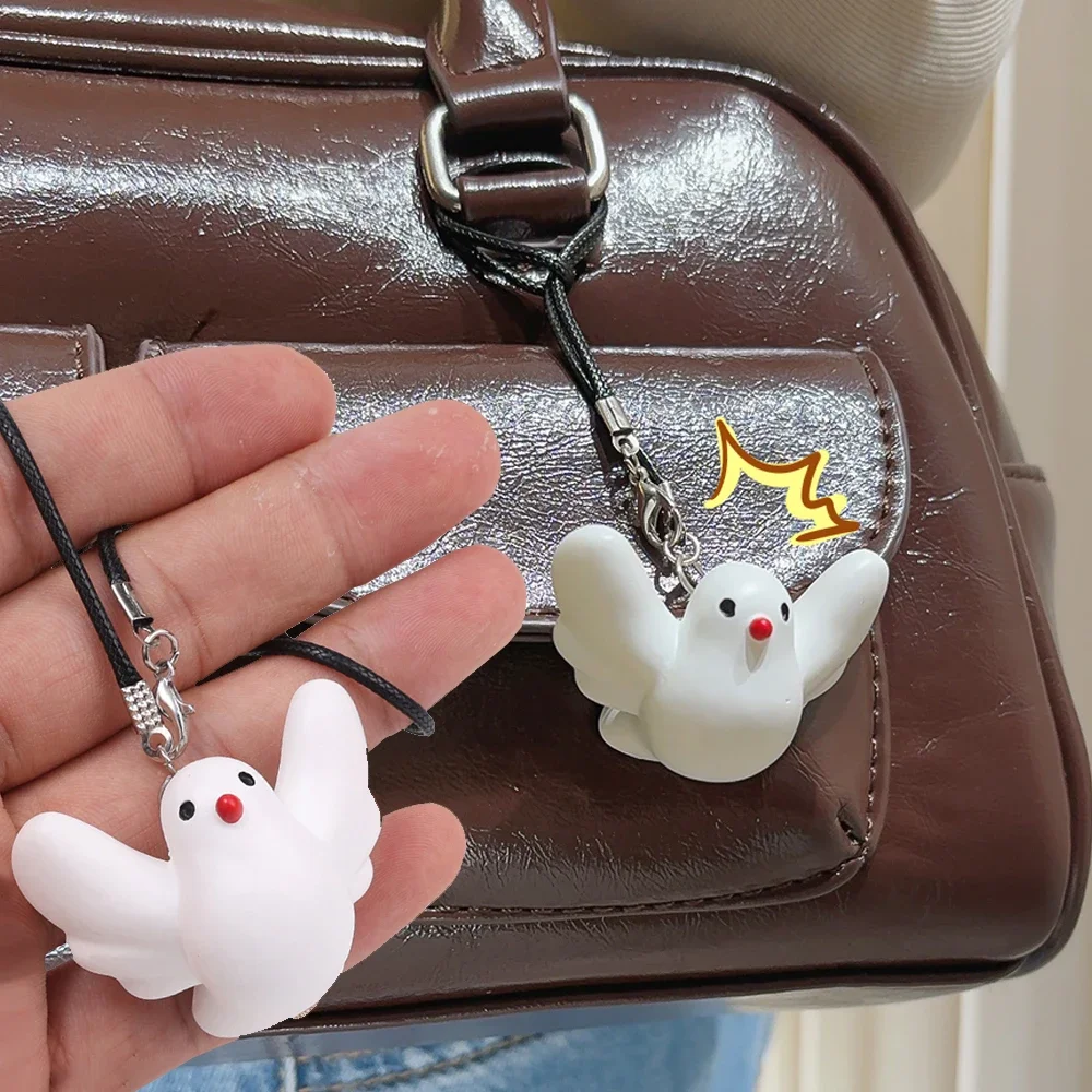 Peace Dove Car Pendants Auto Rearview Mirror Hanging Little White Pigeon Decoration Pendant Backpack Christmas Tree Home Pendant