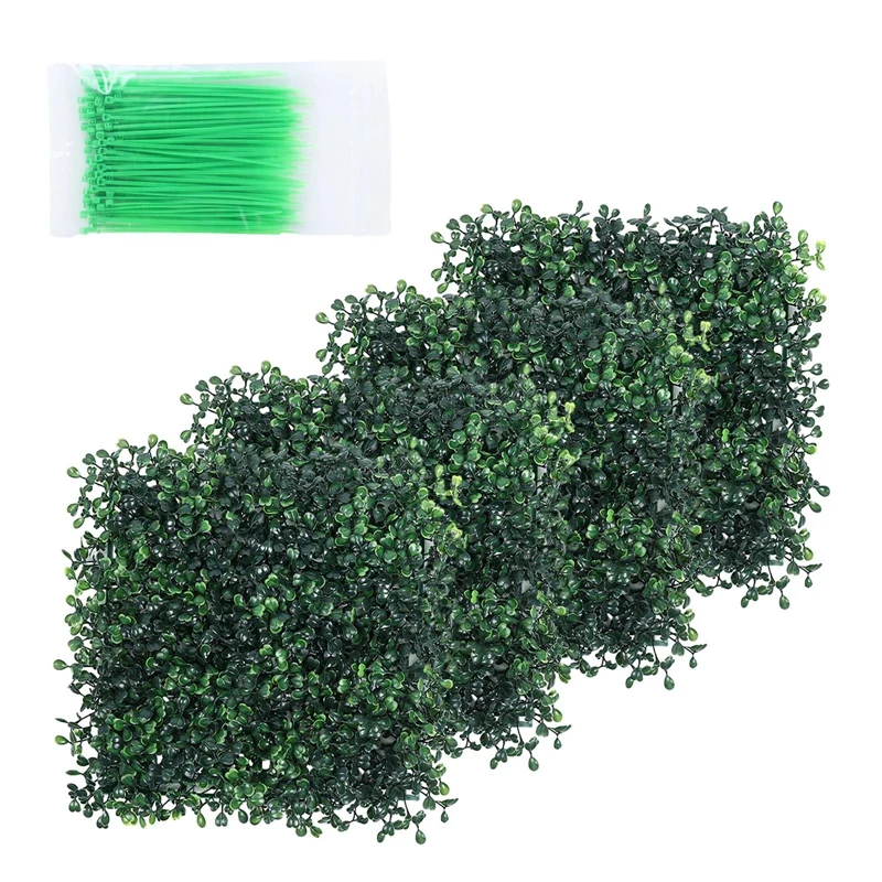 Artificial Plants Grass Wall Panel Boxwood Hedge Greenery UV Protection Green Decor Privacy Fence Backyard Screen Wedding