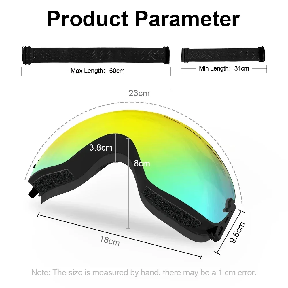 نظارات واقية من Phmax-ski للرجال والنساء ، ذات طبقات مزدوجة ، مضادة للضباب ، otg ، قناع ، على الجليد ، الثلج ، الشتاء ، هدية