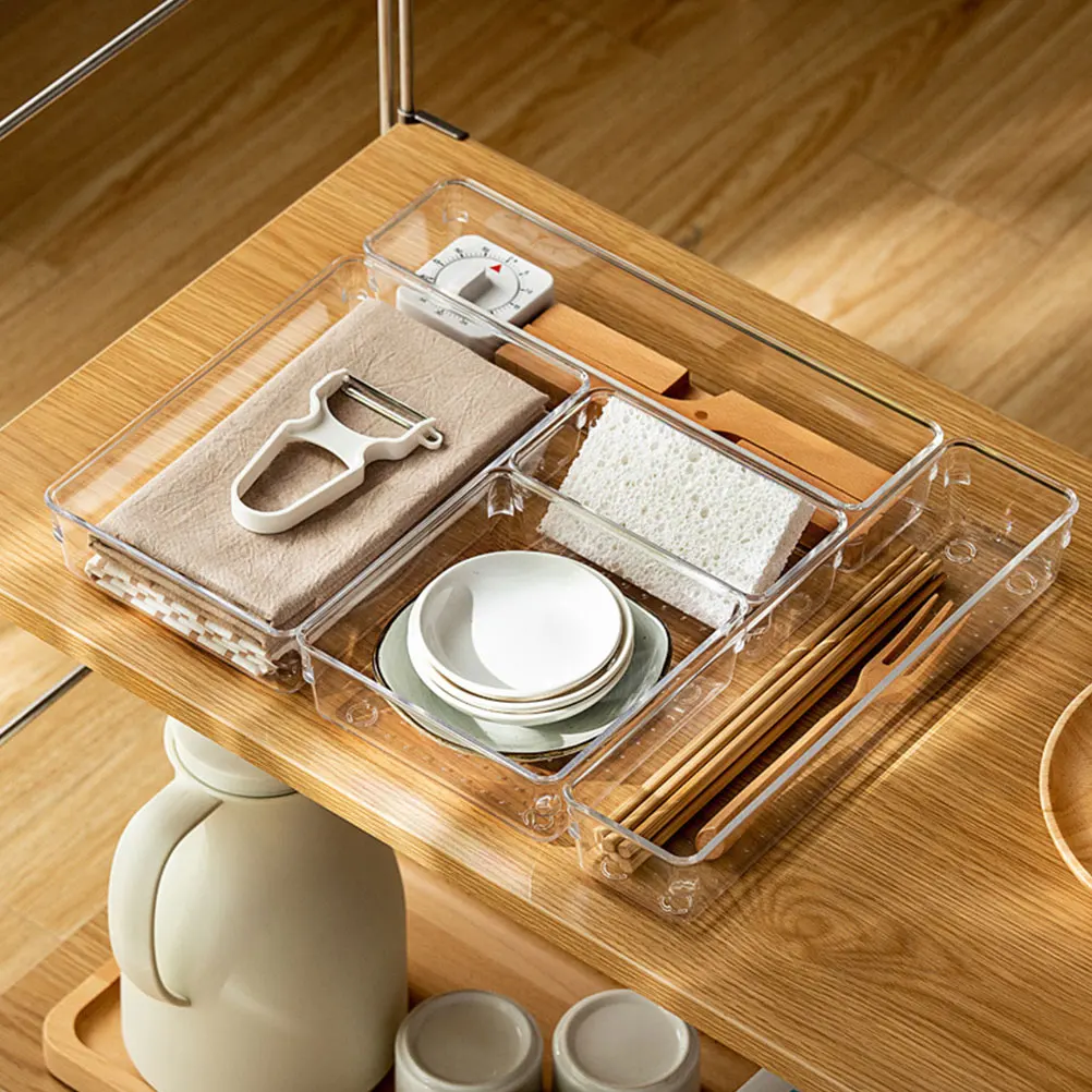 

6Pcs Home Storage Boxes Fine Workmanship Space Saving Organizer Sundries Box Sundries Organizer Tableware Storage Holder