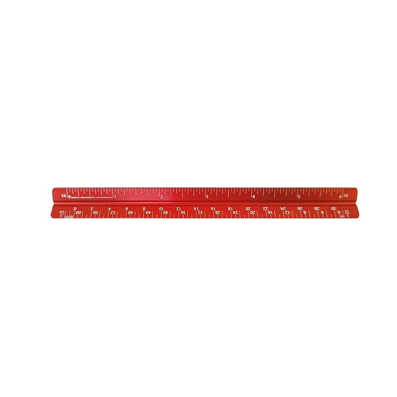 15cm Aluminum Triangular Scale Ruler - Student Architectural Measuring Tool for Drawing & Engineering