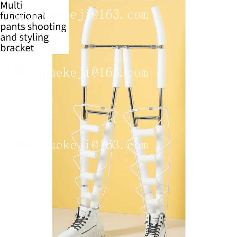 Factory direct sale Four-bar multi-functional pants shooting modeling rack, clothing shooting props, invisible hanger pants rack