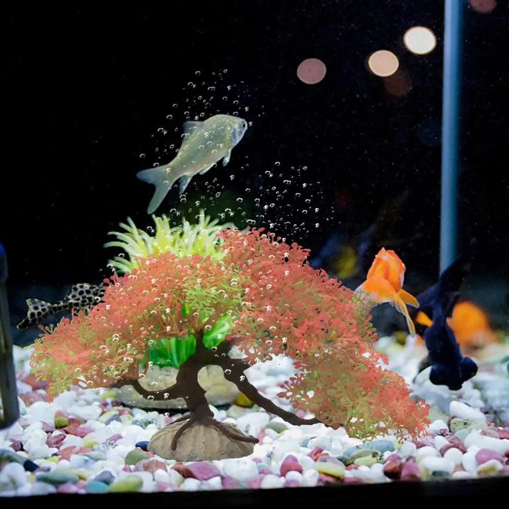 Durable Harmless Aquarium Artificial Plant Fish Tank Ornament Fine Workmanship Eco-friendly Simulation Tree Tank Supply