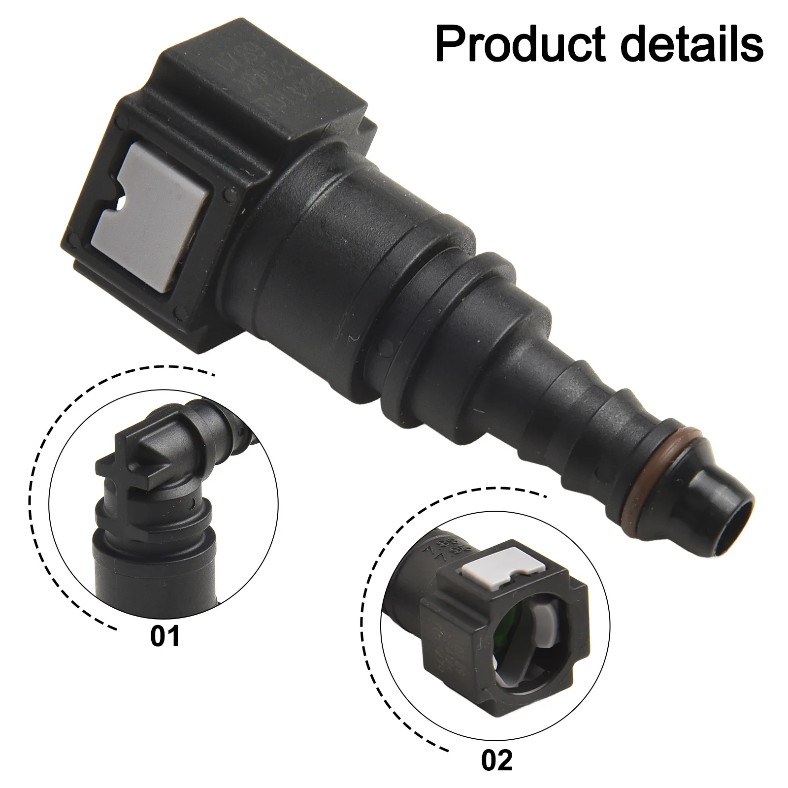 Nylon Fuel Hose Connector Kit Fuel Line Connectors 90-Degree Quick Connector Inner Diameter 6 Mm Robust Nylon Material