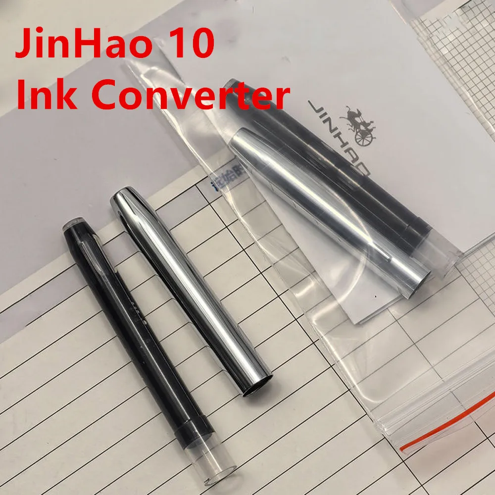 

jinhao 10 Ink Converter Pen Refills metal protective sleeve Fountain Pen Stationery Office School Supplies