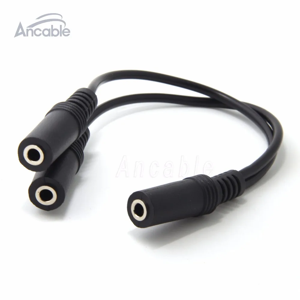 3.5mm Stereo Female / 2-Females Splitter Cable & Gender Changer