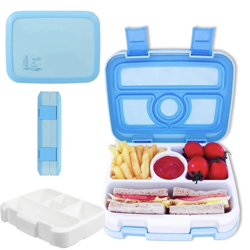 800ml Multifunctional Leak-Proof Bento Box with Compartments PP Picnic Fruit Lunch Box Container for Office School Food Box